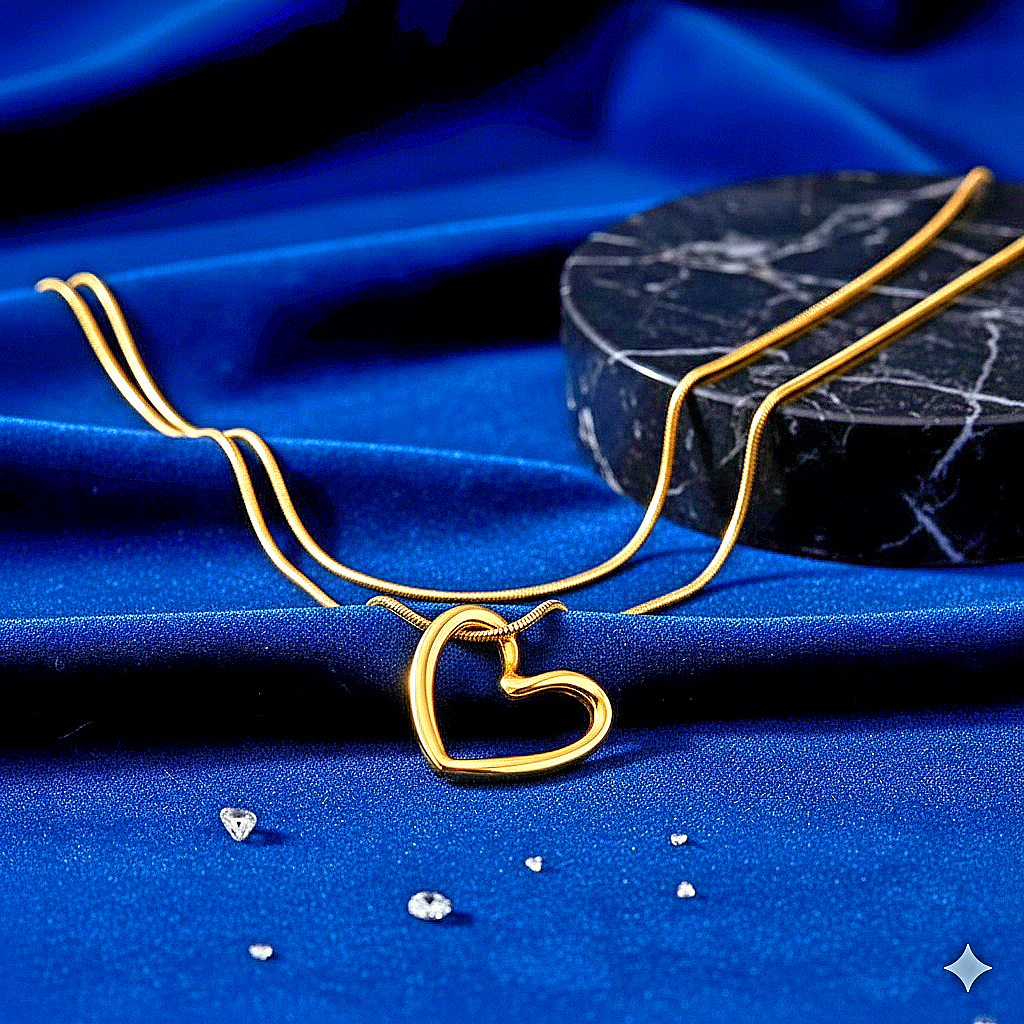 Nahrdelníky srdce ocel NH11460021