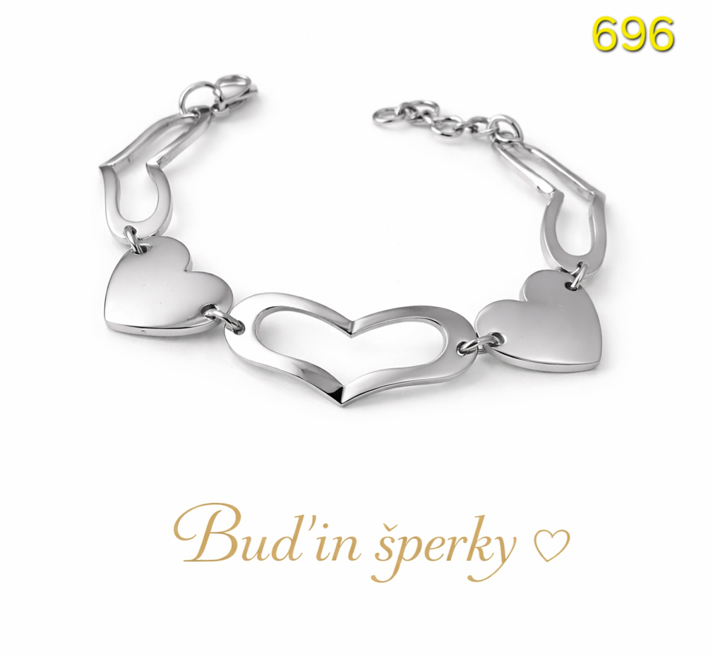 696 náramek srdce