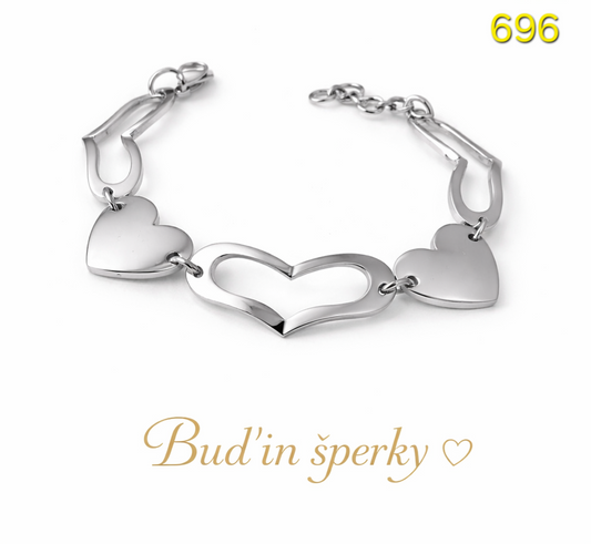 696 náramek srdce