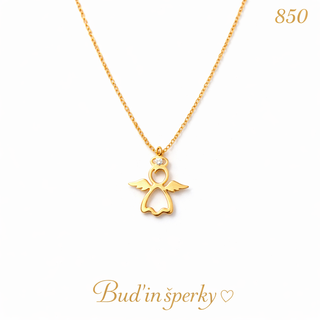 850 náhrdelník anděl zlatý